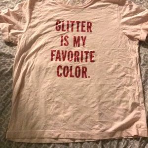 Kate spade pink “glitter is my favorite color”